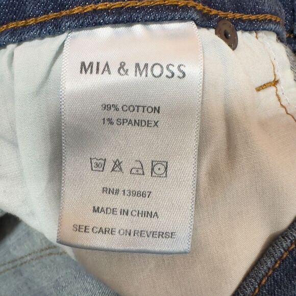 Mia & Moss Jeans Womens‎ Size 6 / 28 Sabine Skinny Denim Distressed Whiskering - Picture 12 of 13